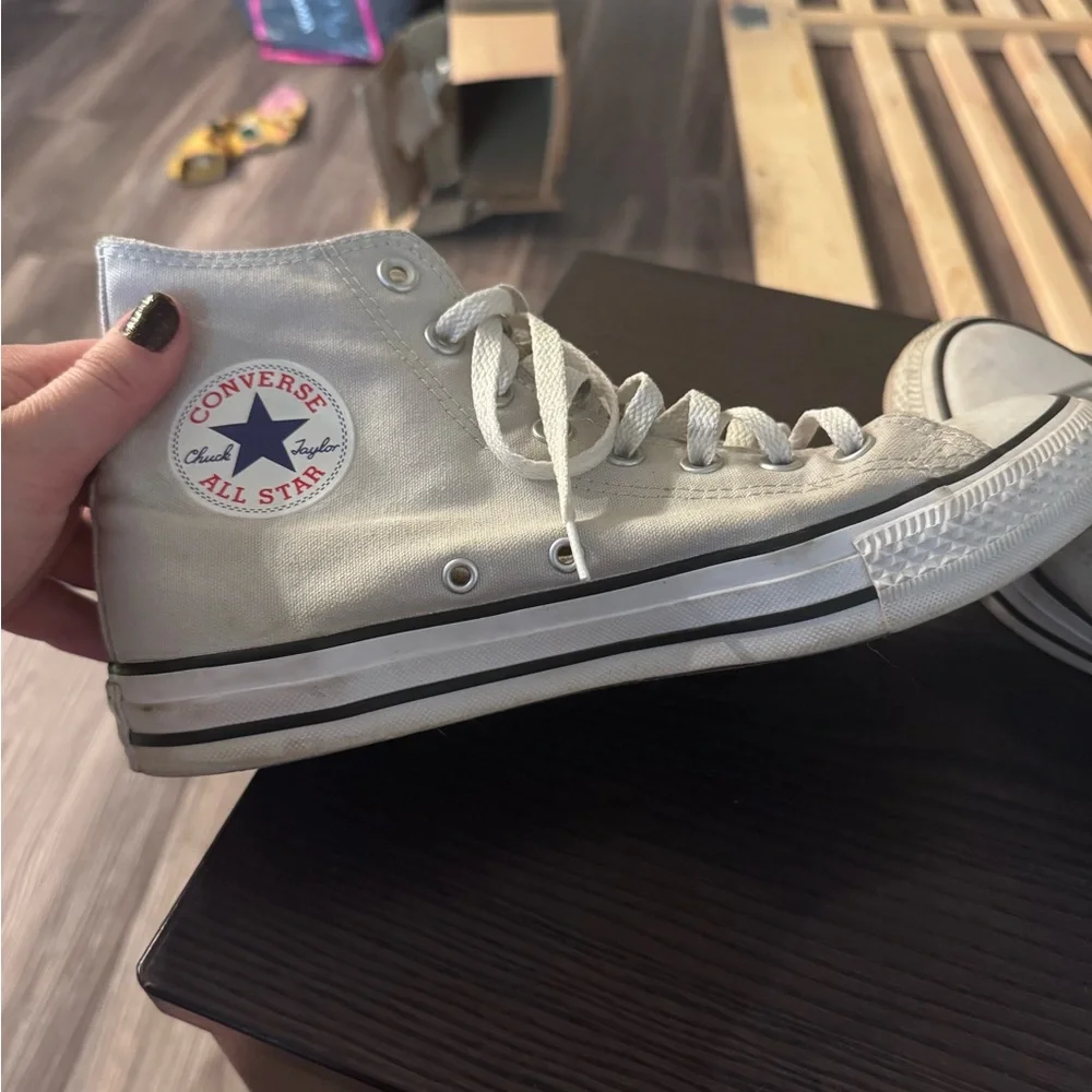 Converse High-Top Athletic Shoes - Grey M 7.5/ W 9.5 - Picture 4 of 7